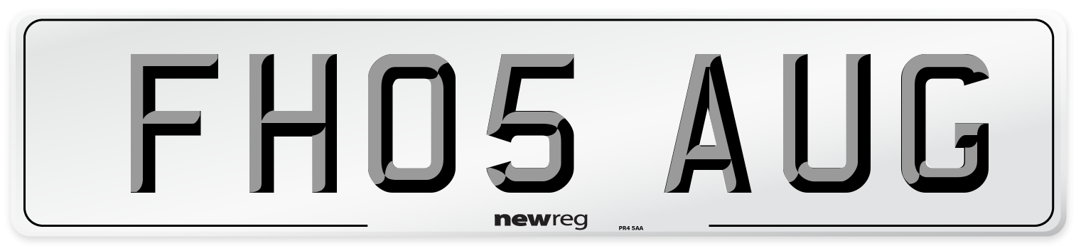 FH05 AUG Number Plate from New Reg